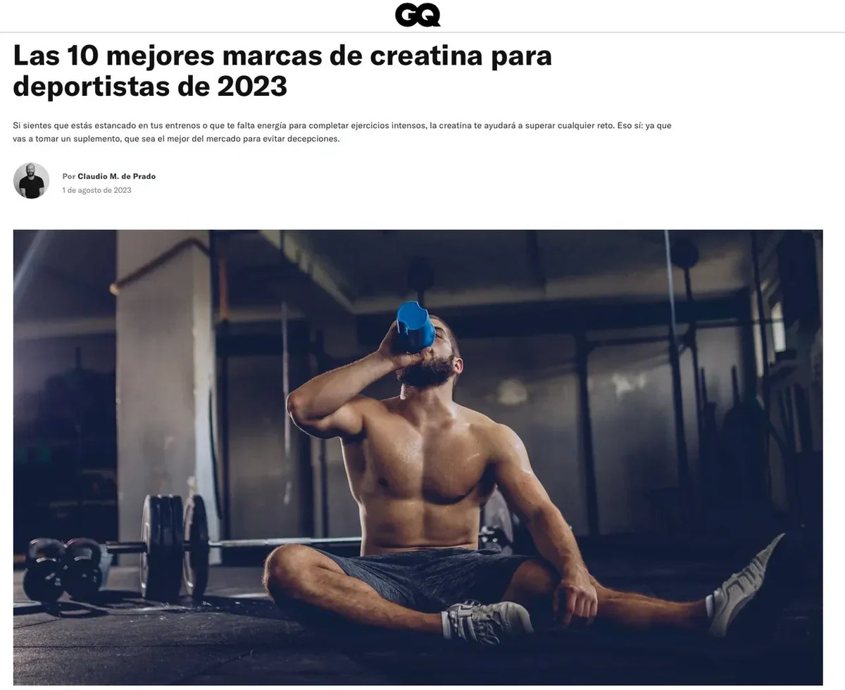 ¡Elegida entre las mejores marcas de creatina por la revista GQ!