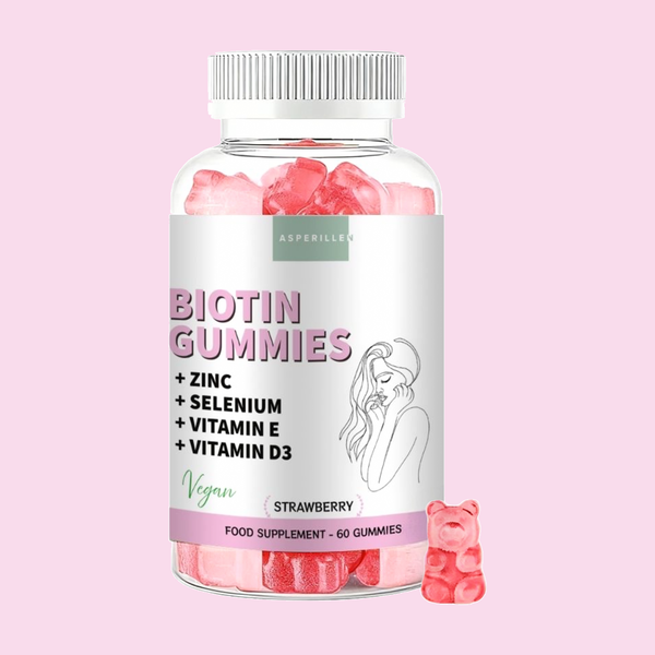 Gominolas de biotina con zinc, selenio, vitamina E y vitamina D3 (60 unidades)